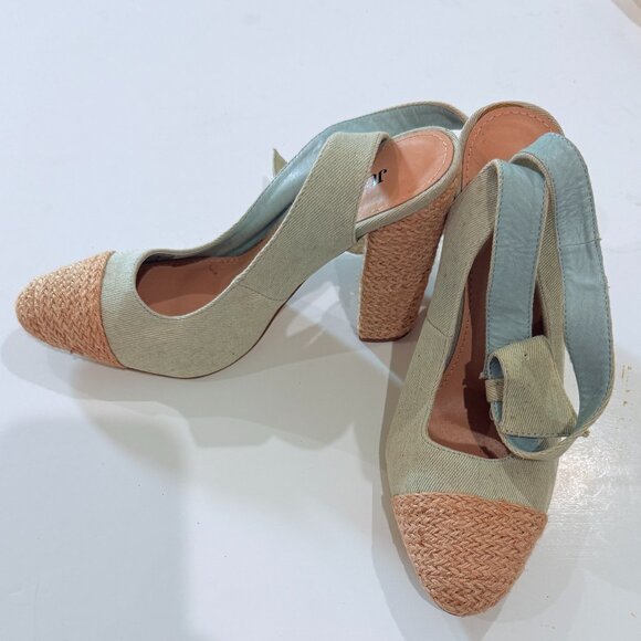 JustFab “Capri” Espadrille Block Heels - Picture 1 of 3